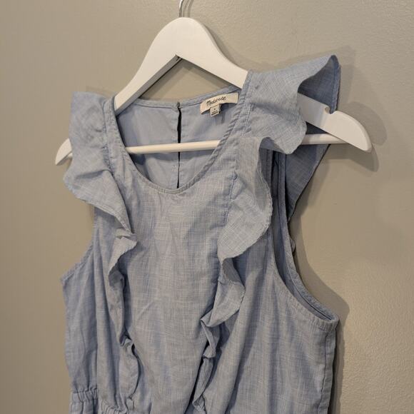 Madewell Bellflower Ruffle Dress Summer Spring Church Layer Travel - Size 8 - Picture 3 of 7